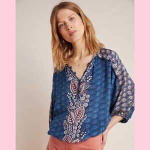 NWT Anthropologie Maeve Letizia Ruffled Blouse XS